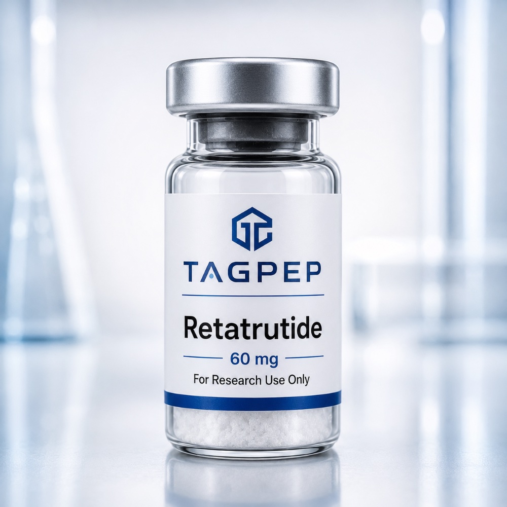 TagPep Retatrutide 60 mg lyophilized laboratory research vial